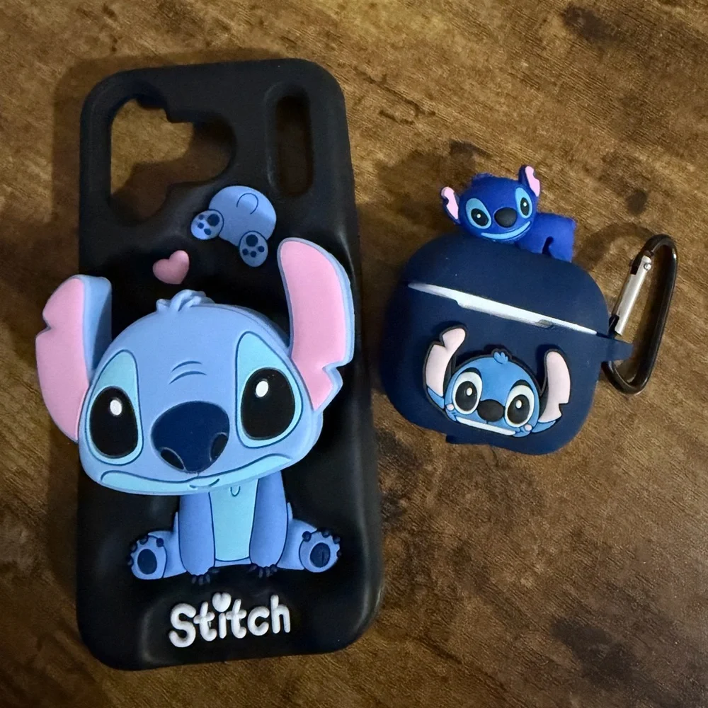 Stitch Iphone 17 pro case& Airpods 4 case
